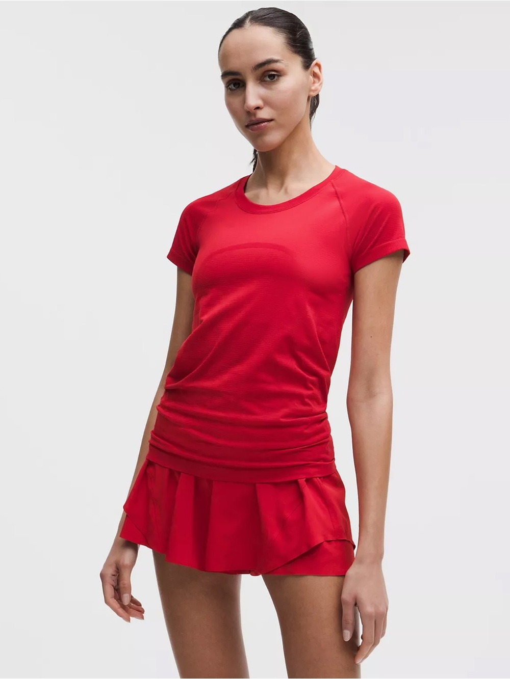 Lululemon Red Swiftly Short Sleeve Tee